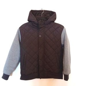 Ring Of Fire Youth Athleisure Jacket with Quilted Body and Fleece Sleeves Sz XL